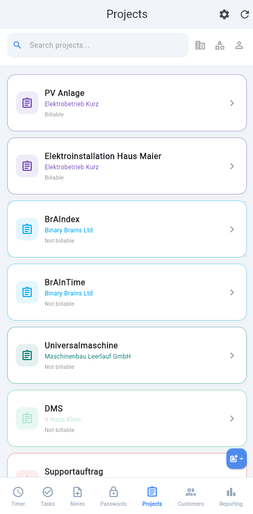 BrAInTime Projekte